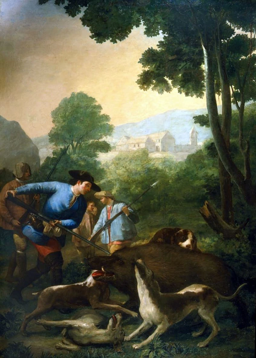 Francisco de Goya y Lucientes - La caccia al cinghiale